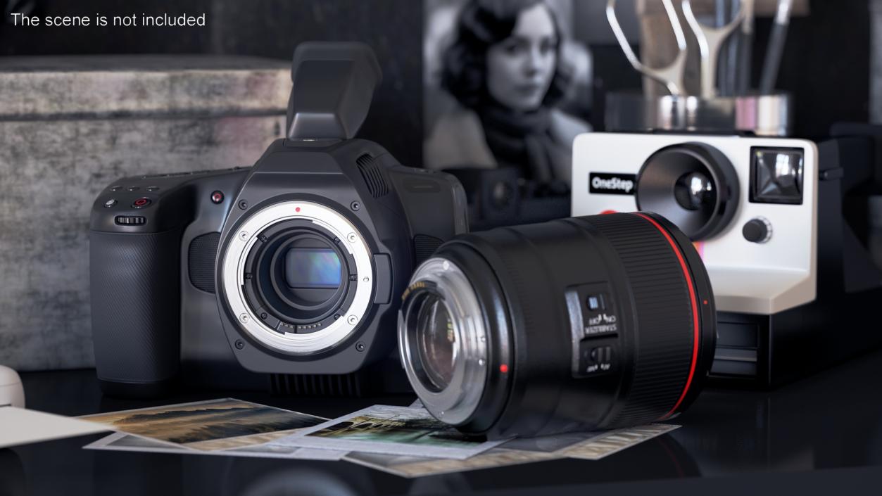 Professional Cinema Camera Premium with Lens 3D model