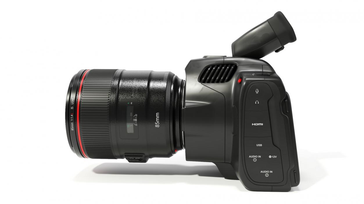 Professional Cinema Camera Premium with Lens 3D model