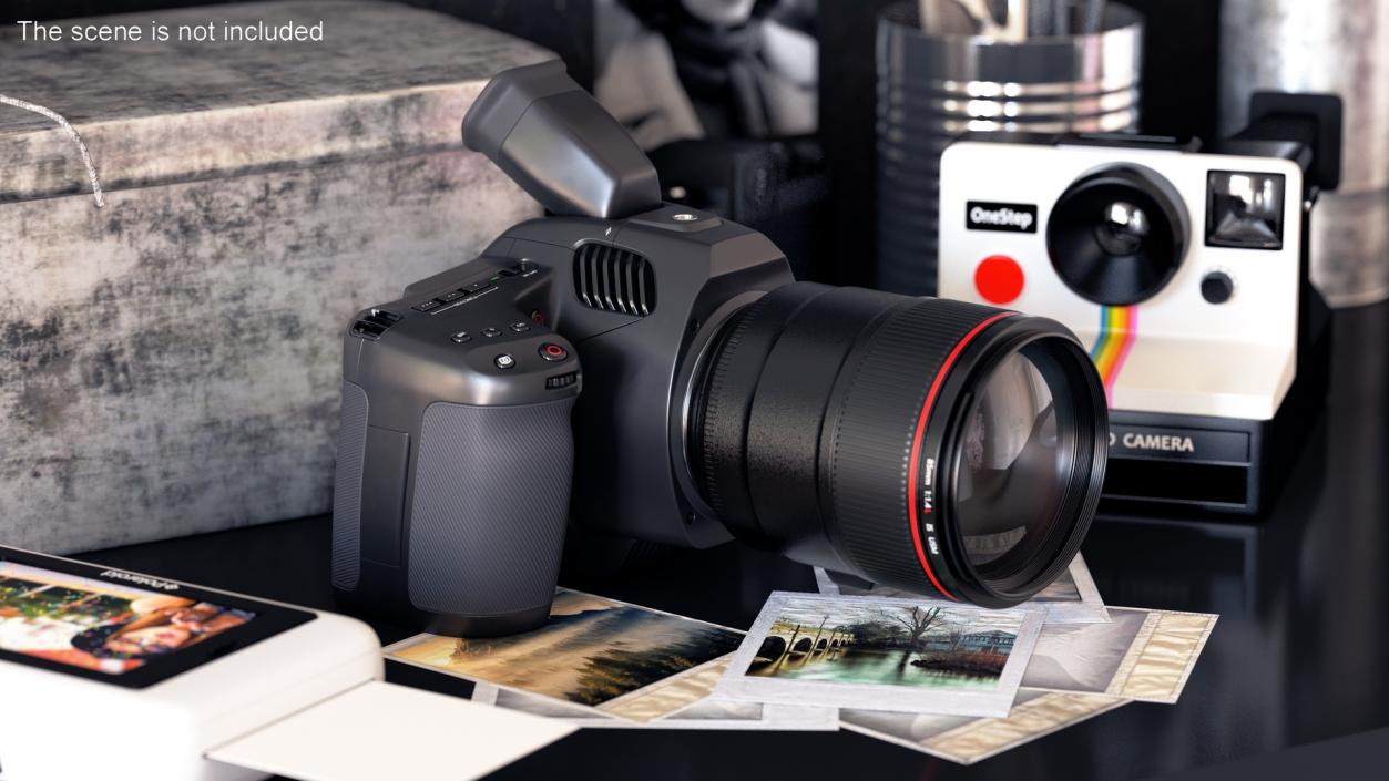 Professional Cinema Camera Premium with Lens 3D model