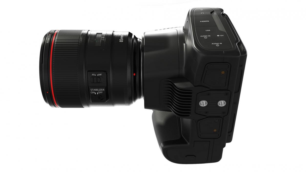 Professional Cinema Camera Premium with Lens 3D model