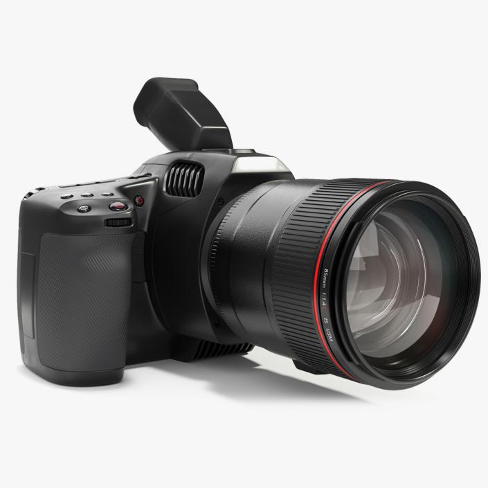 Professional Cinema Camera Premium with Lens 3D model