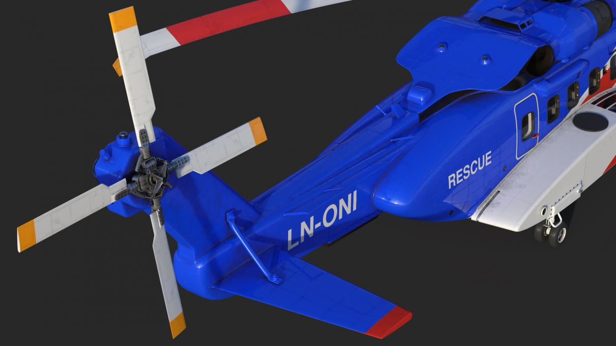 Sikorsky S-92 Civil Helicopter Rigged 3D