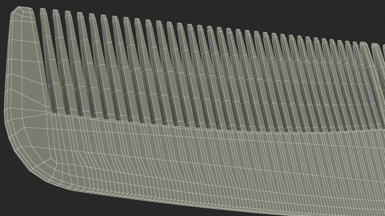 3D Baxter of California Pocket Comb Brown model