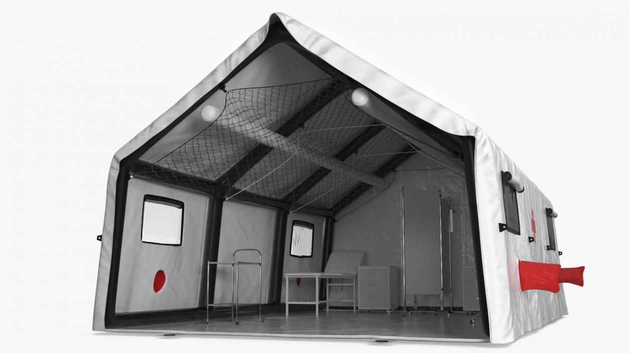 3D Equipped Medical Tent