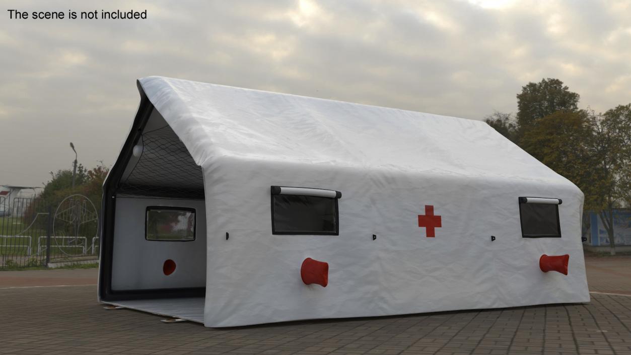 3D Equipped Medical Tent