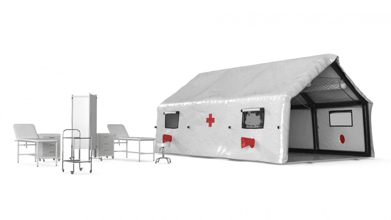 3D Equipped Medical Tent