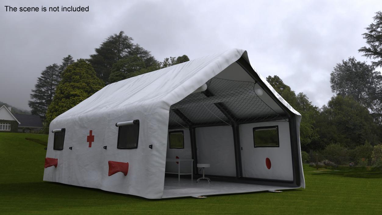 3D Equipped Medical Tent