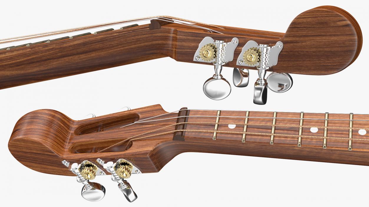 Domra Prima Four String Folk Instrument 3D model