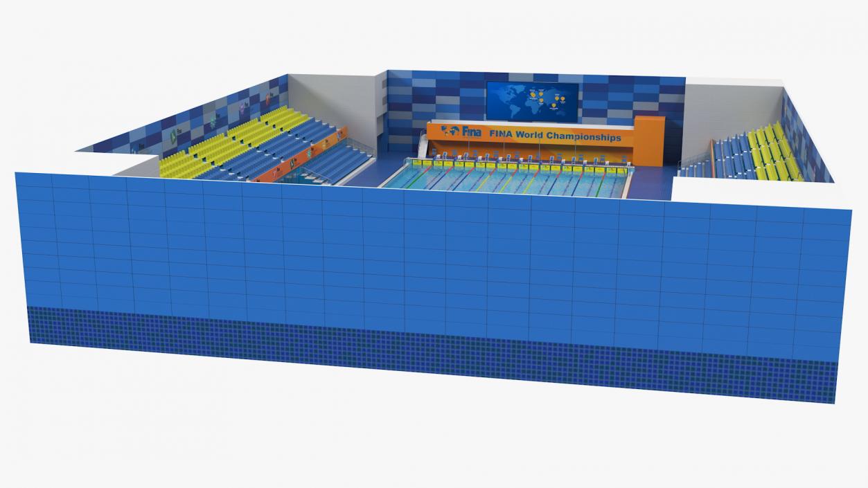 3D Olympic Swimming Pool FINA Standards