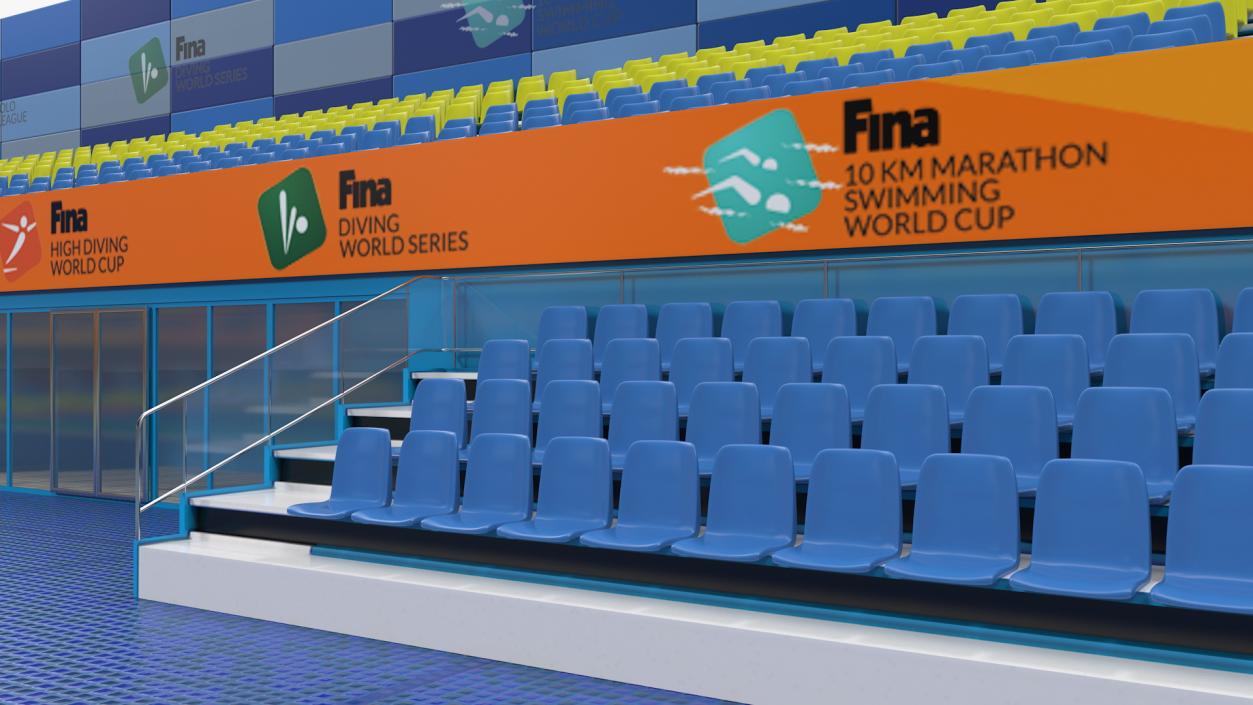 3D Olympic Swimming Pool FINA Standards