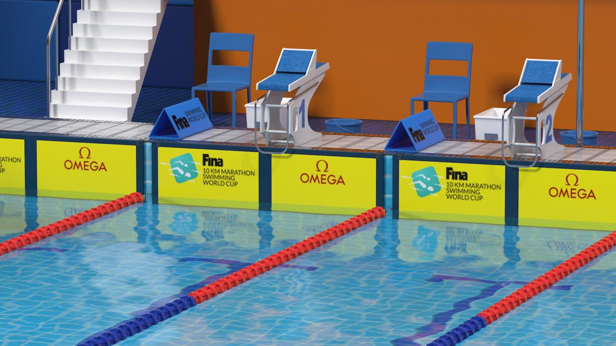 3D Olympic Swimming Pool FINA Standards