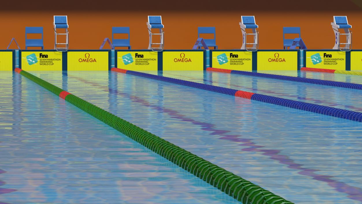 3D Olympic Swimming Pool FINA Standards