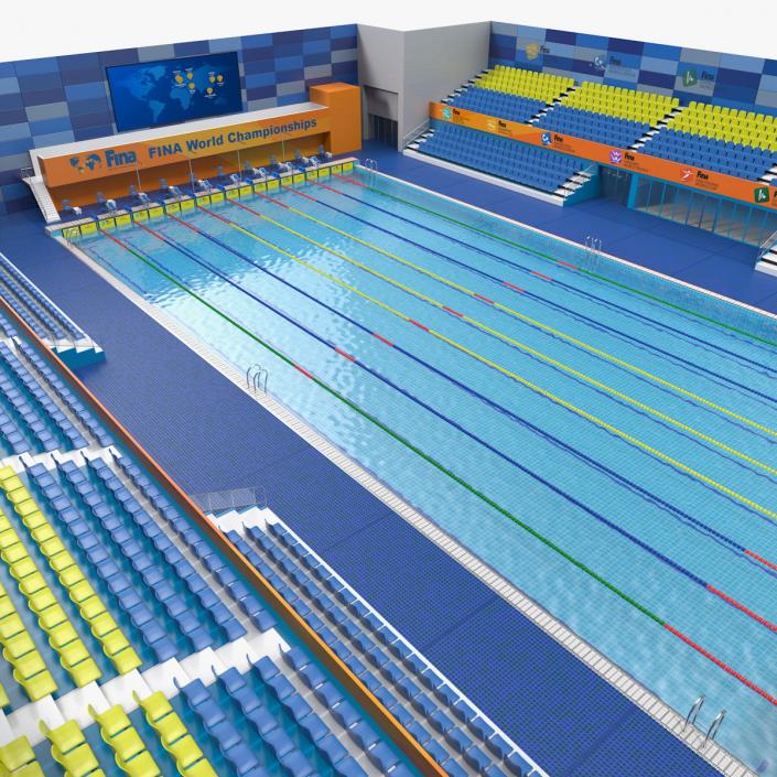 3D Olympic Swimming Pool FINA Standards