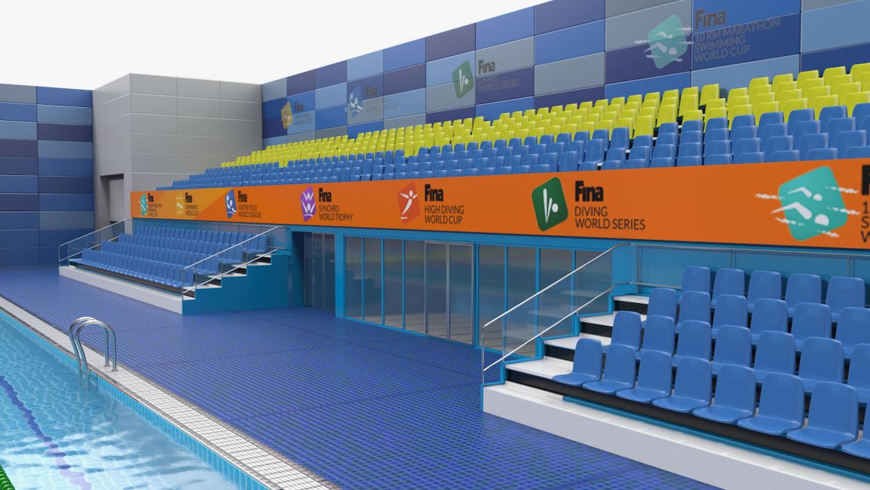 3D Olympic Swimming Pool FINA Standards