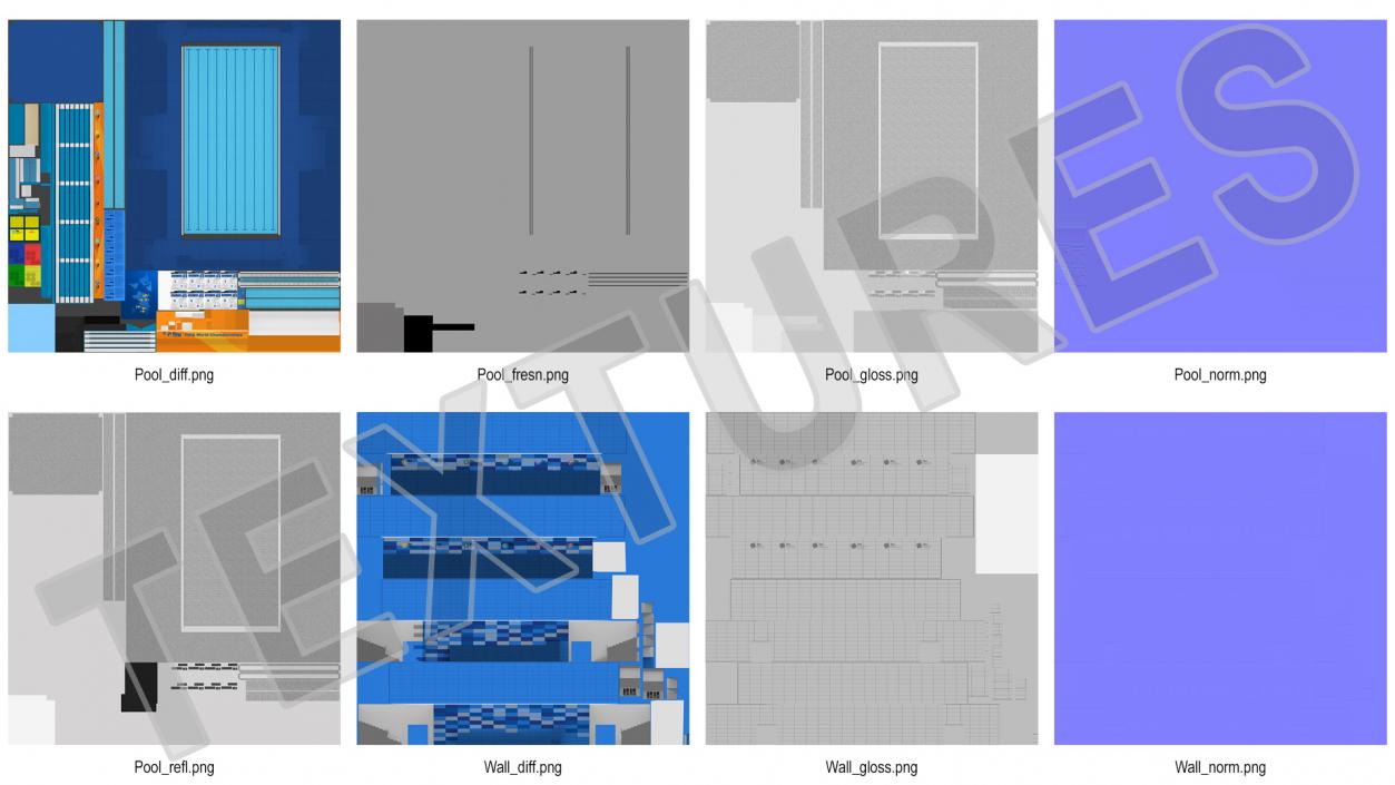 3D Olympic Swimming Pool FINA Standards