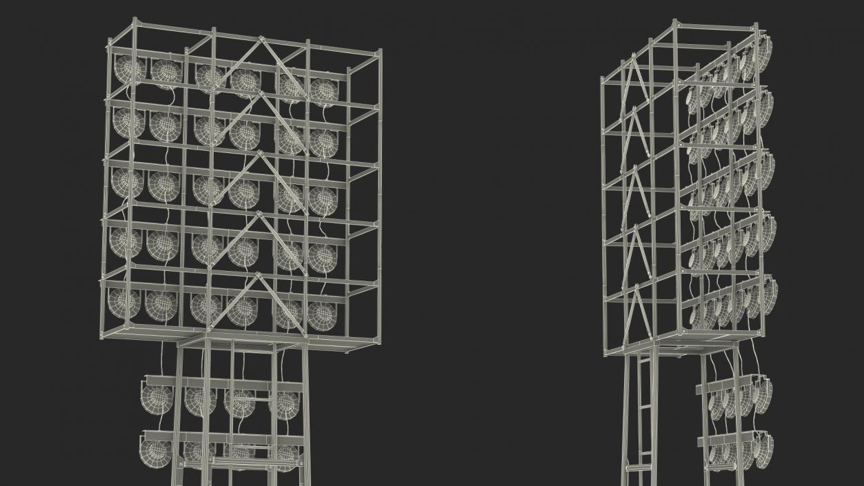 3D model Spotlights Lighting Tower