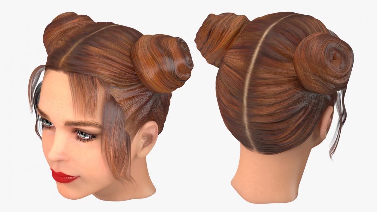 Teenage Girl Head 3D