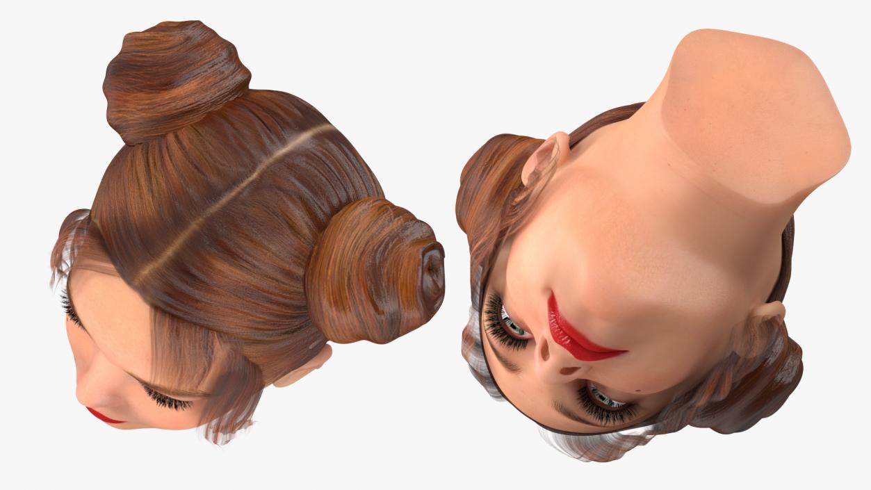 Teenage Girl Head 3D