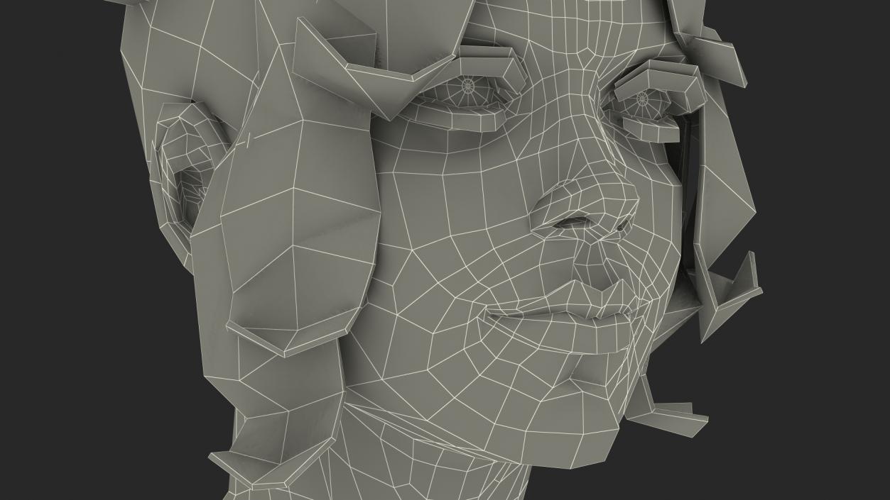 Teenage Girl Head 3D