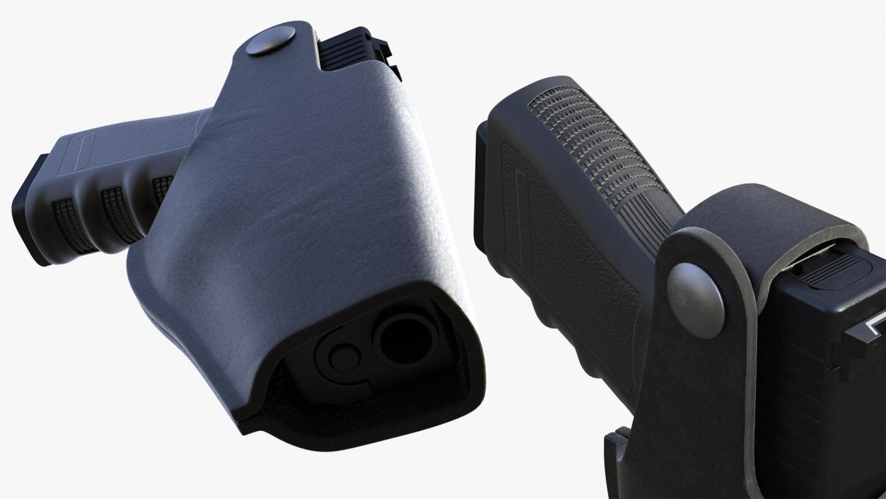 Gun in Tactical Belt  Holster 3D model