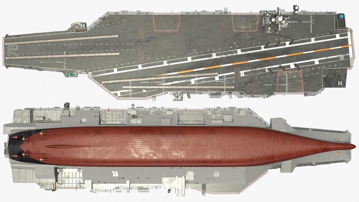 3D US Aircraft Carriers Collection 3 model