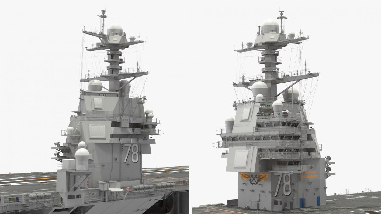 3D US Aircraft Carriers Collection 3 model