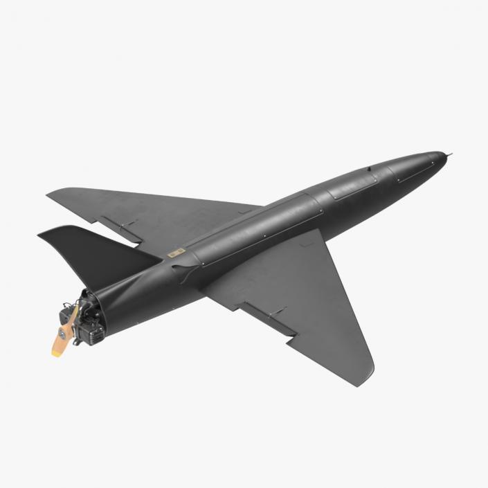 Drone Kamikaze Black Rigged 2 3D model