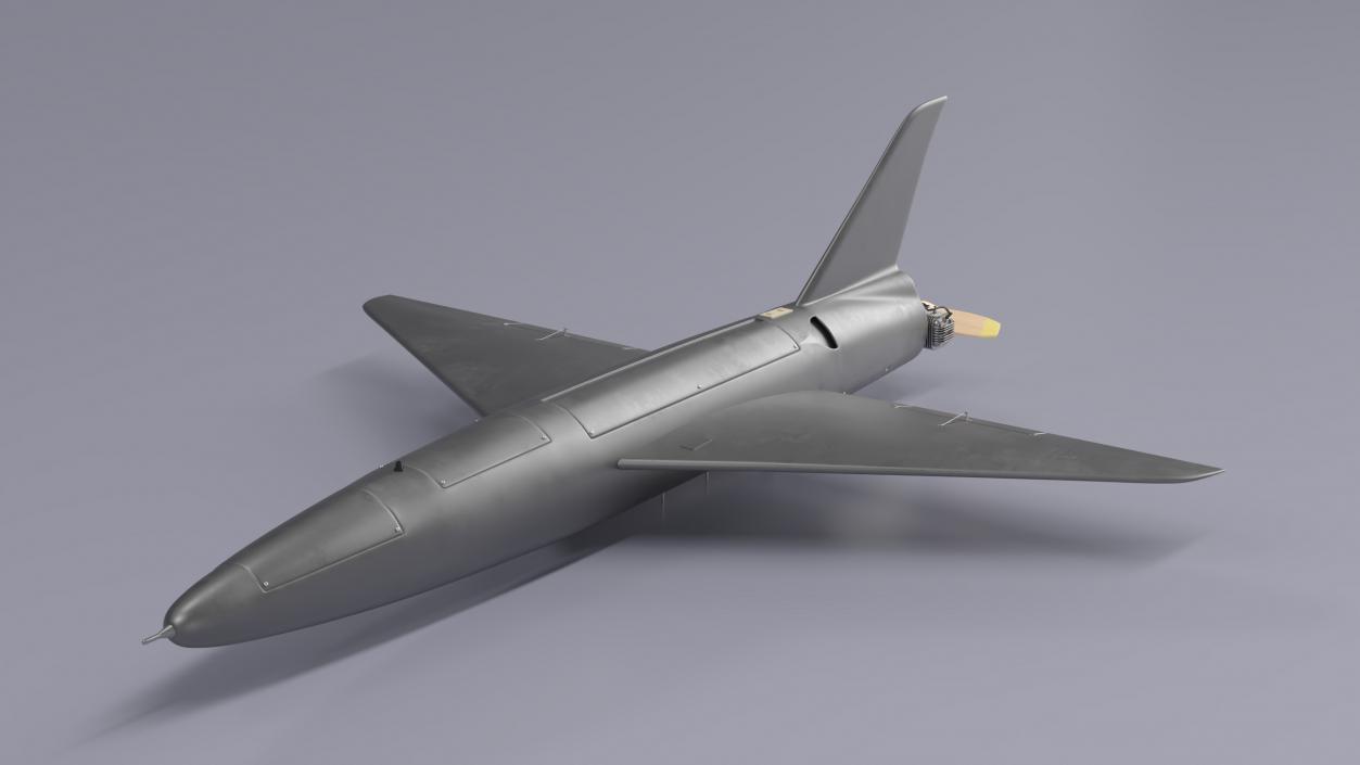 Drone Kamikaze Black Rigged 2 3D model