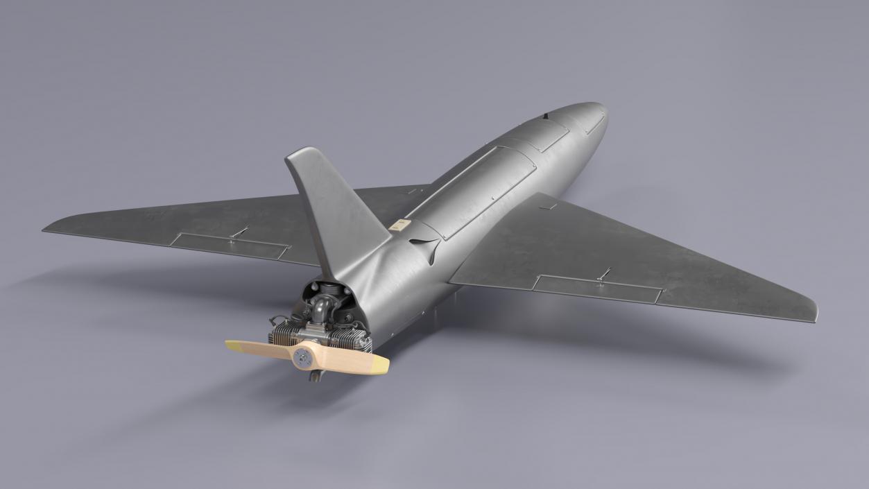 Drone Kamikaze Black Rigged 2 3D model