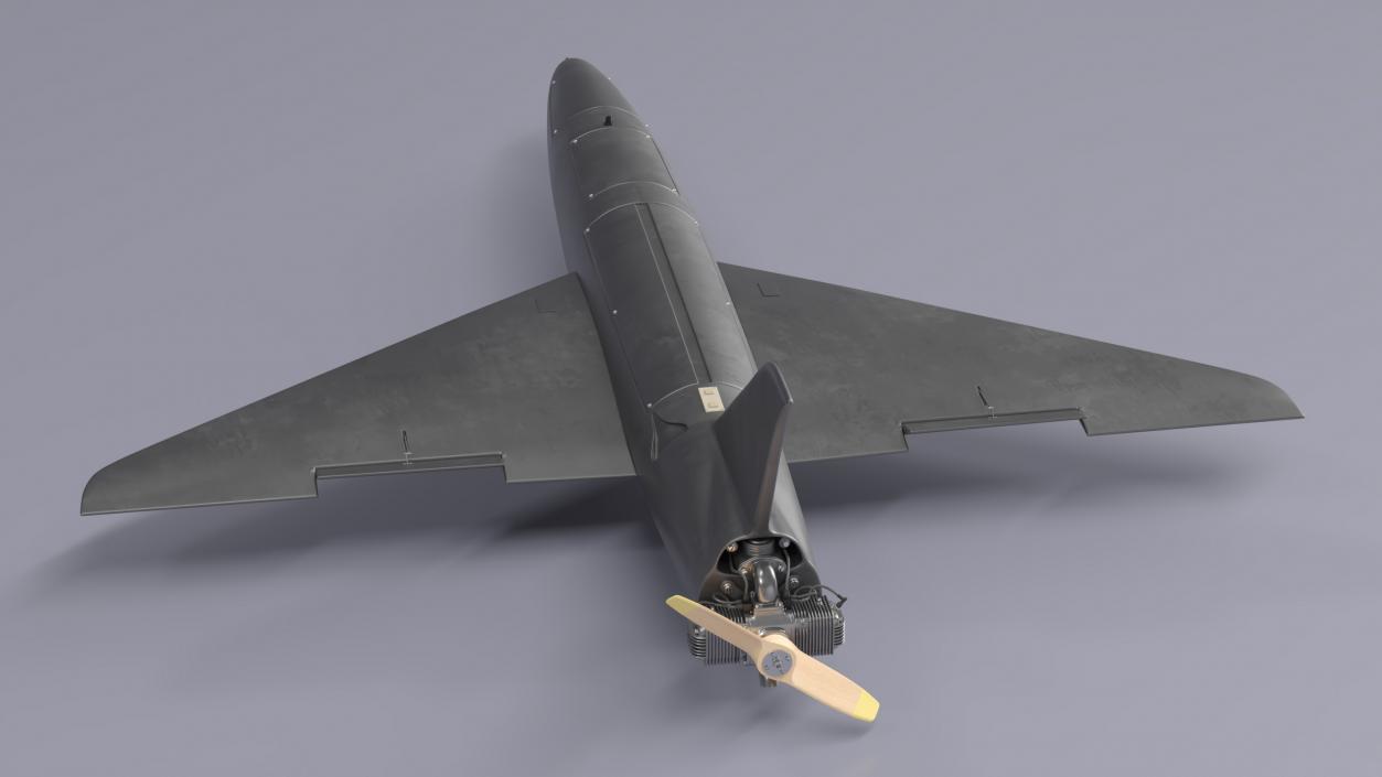 Drone Kamikaze Black Rigged 2 3D model