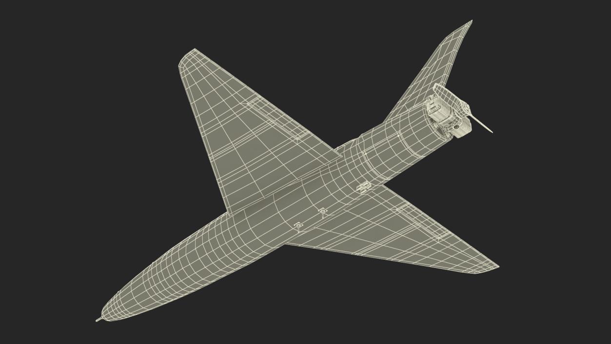 Drone Kamikaze Black Rigged 2 3D model