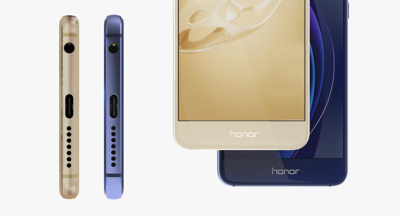 3D Huawei Honor 8 Set model