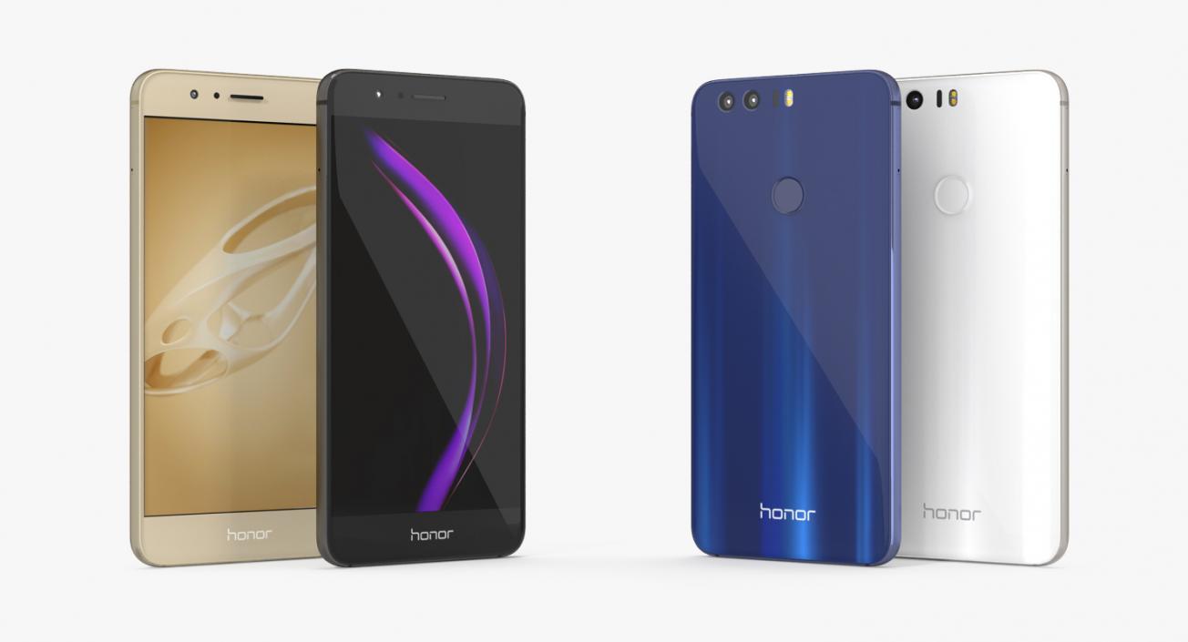 3D Huawei Honor 8 Set model