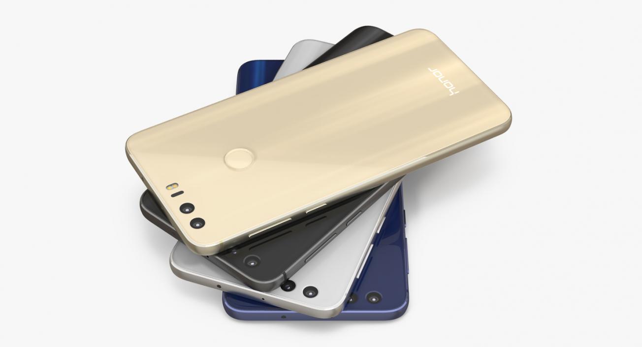 3D Huawei Honor 8 Set model