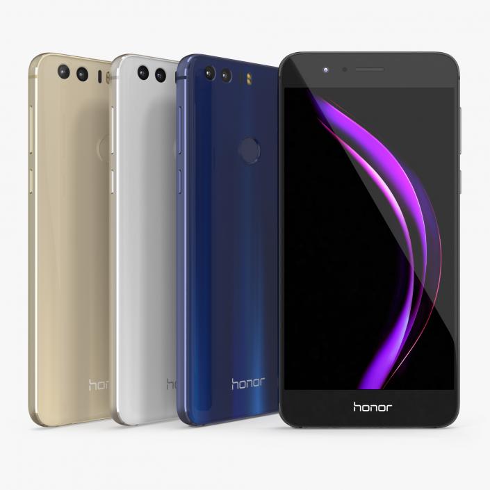 3D Huawei Honor 8 Set model