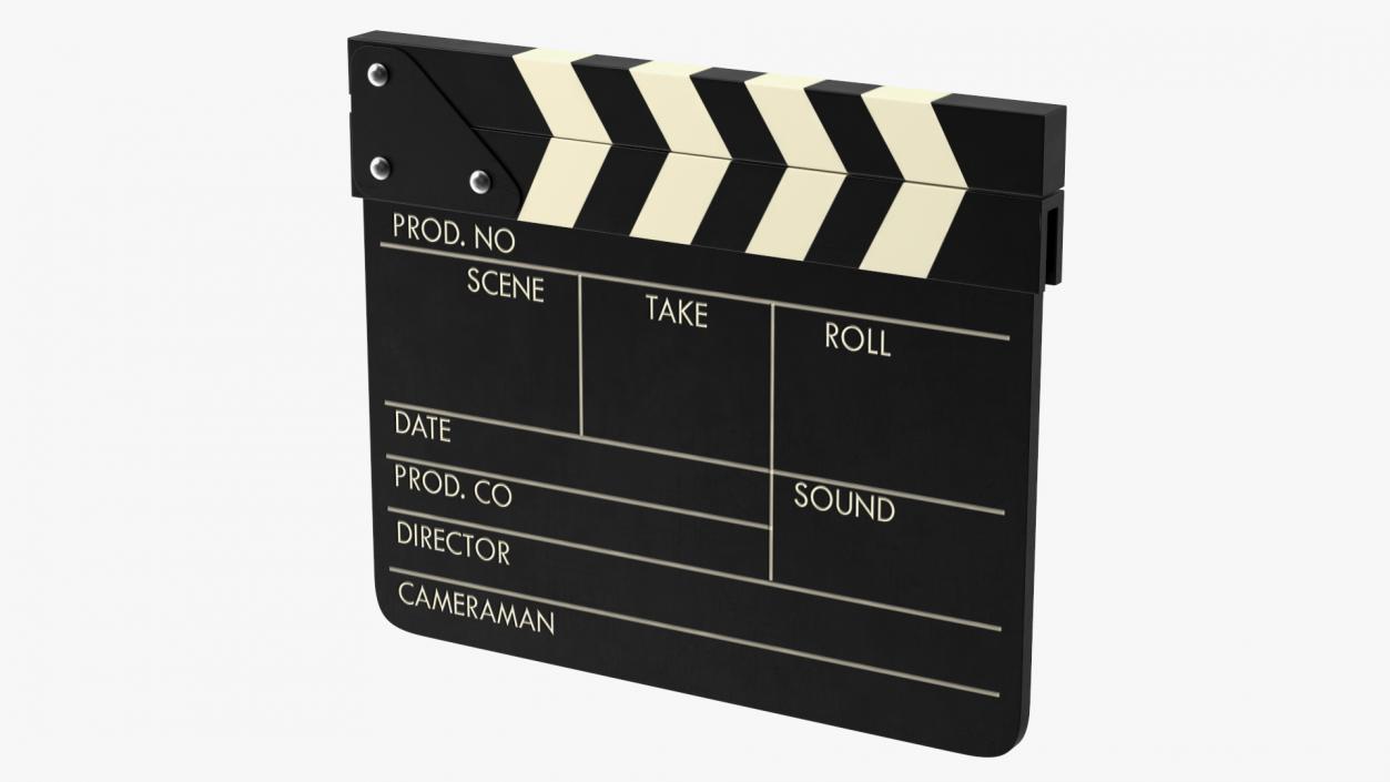 Wooden Movie Clapboard 3D