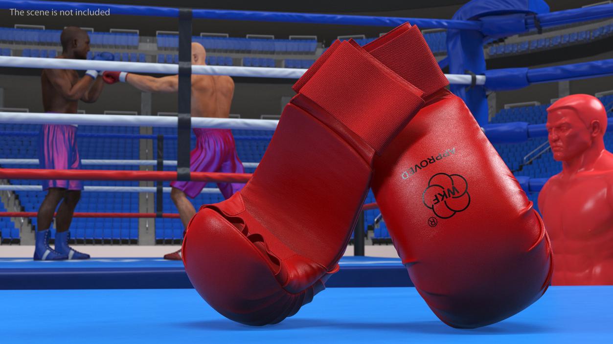 3D Karate Gloves Lying Red model