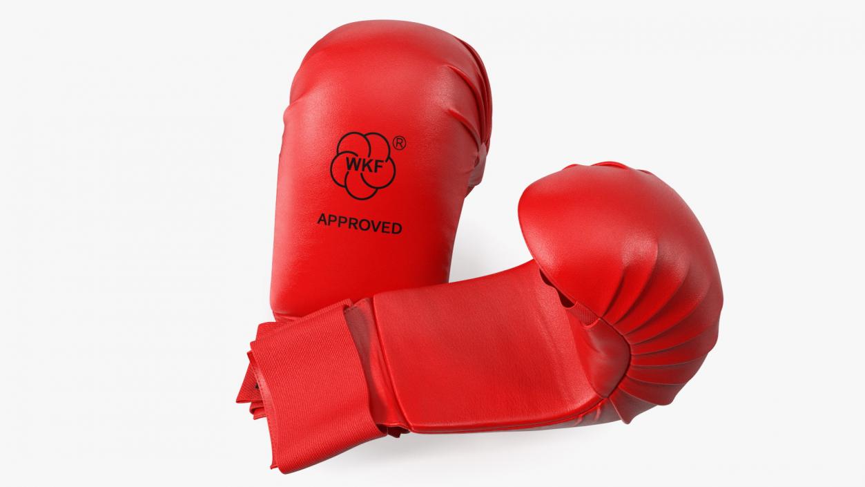 3D Karate Gloves Lying Red model