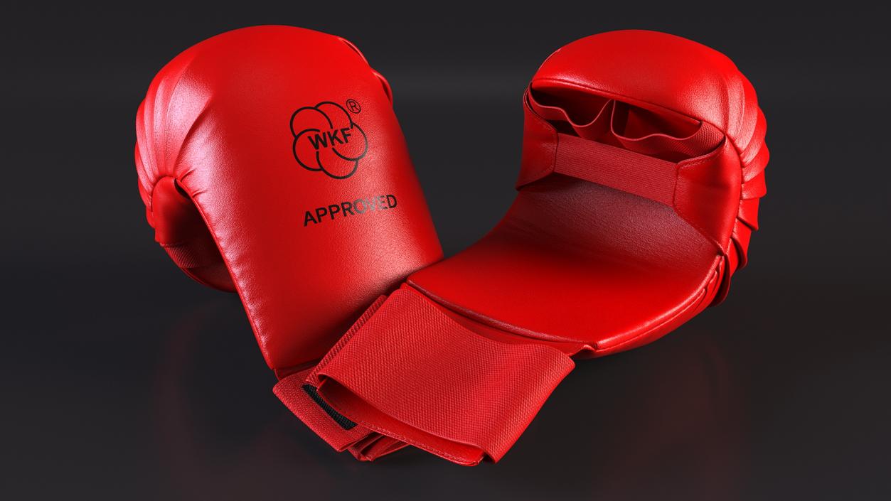 3D Karate Gloves Lying Red model