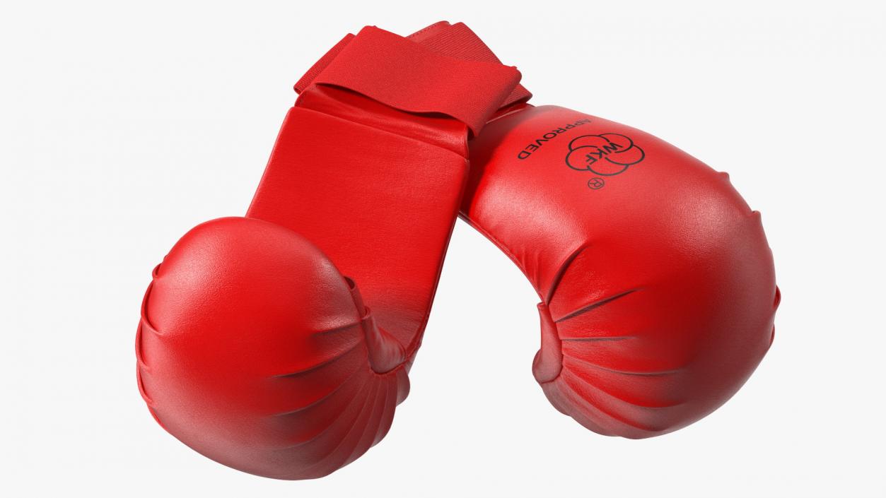 3D Karate Gloves Lying Red model