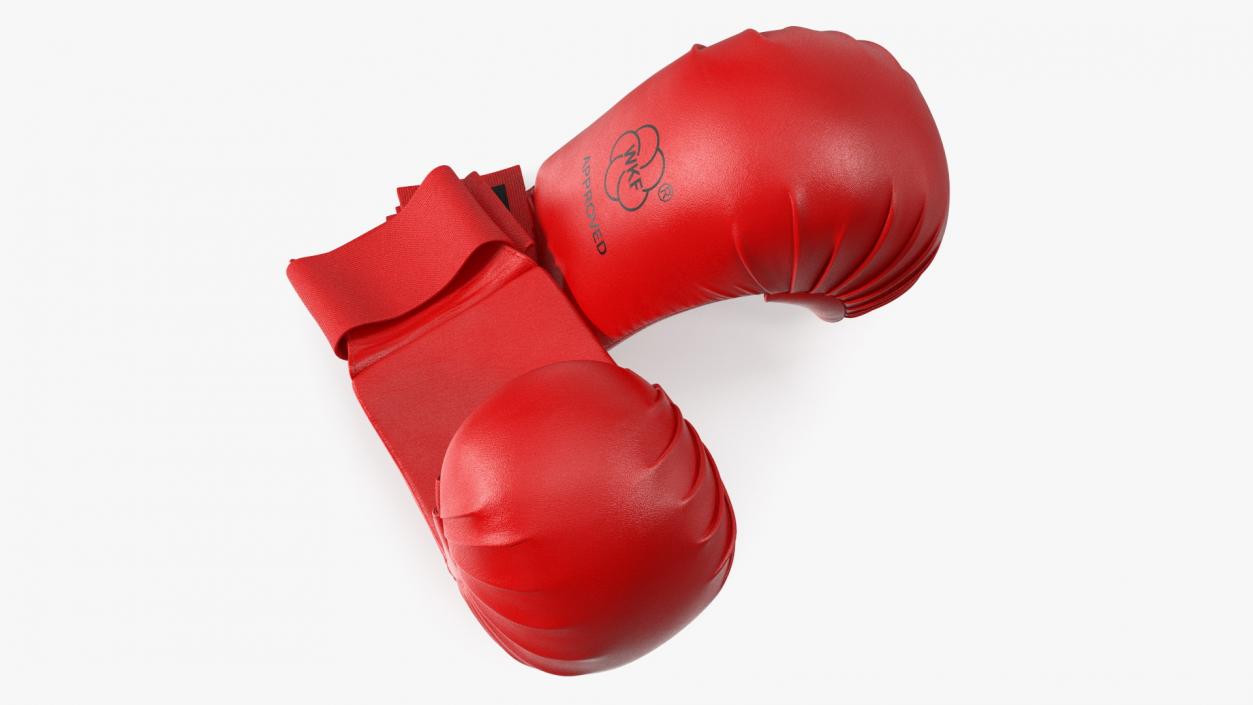 3D Karate Gloves Lying Red model