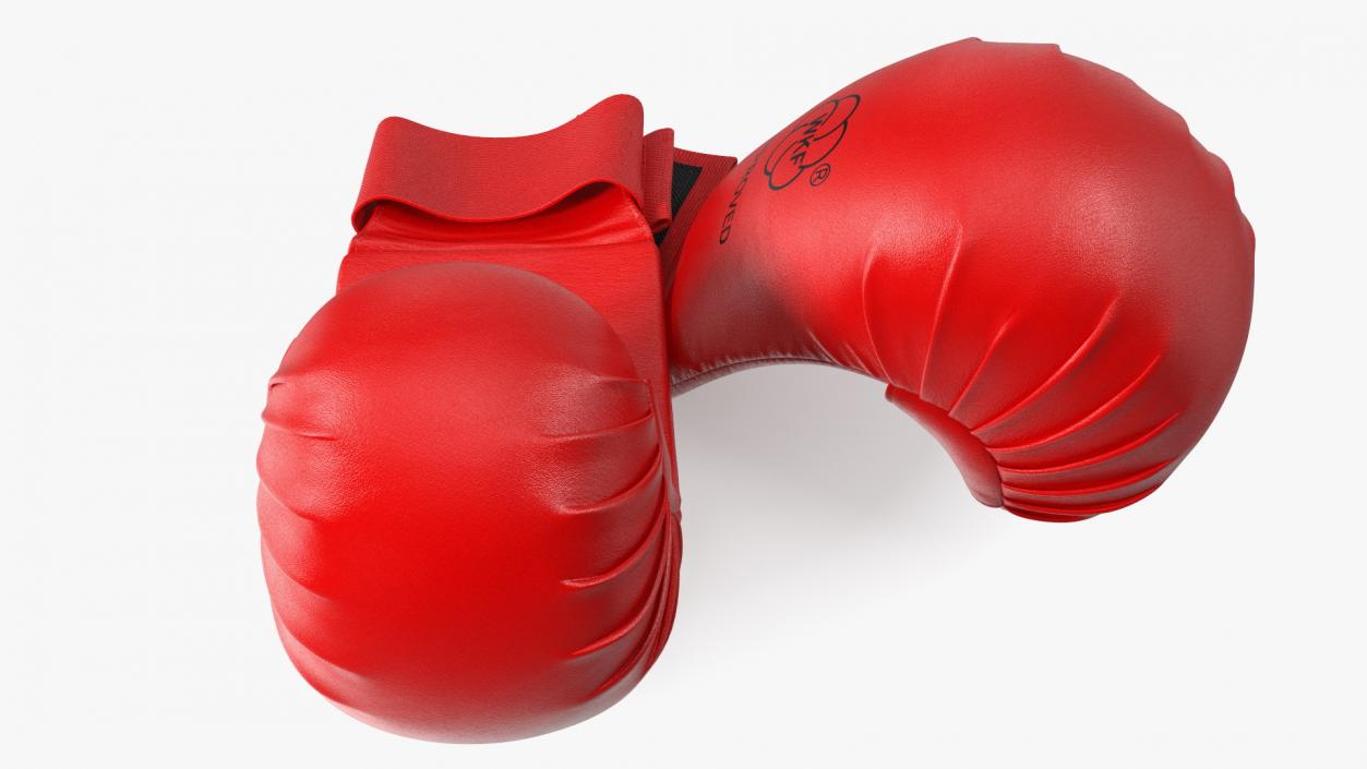 3D Karate Gloves Lying Red model