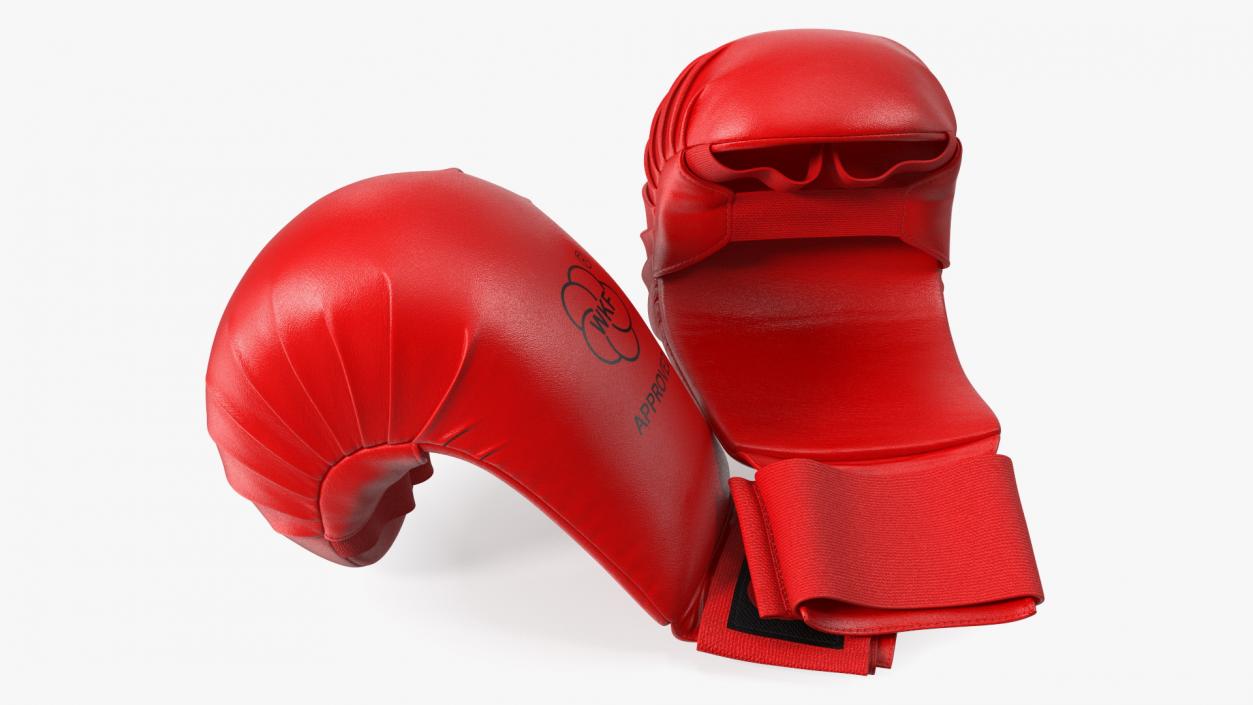 3D Karate Gloves Lying Red model