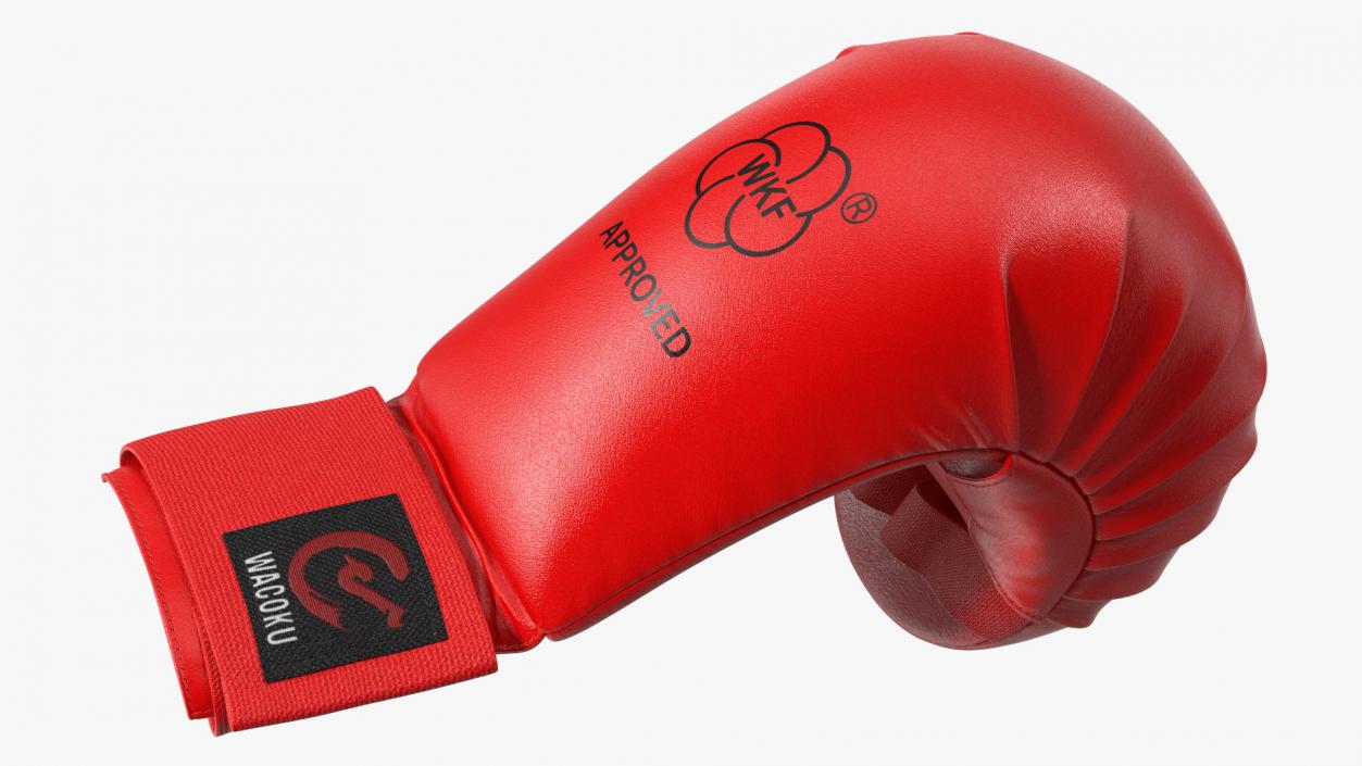 3D Karate Gloves Lying Red model