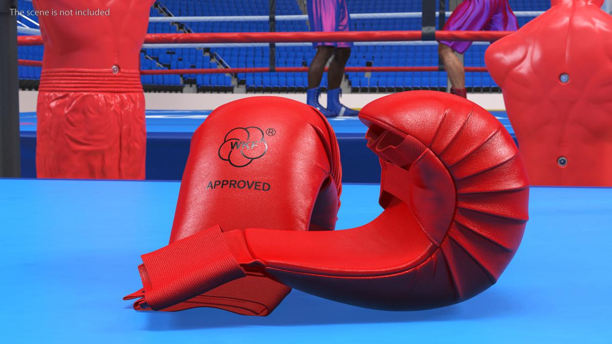 3D Karate Gloves Lying Red model