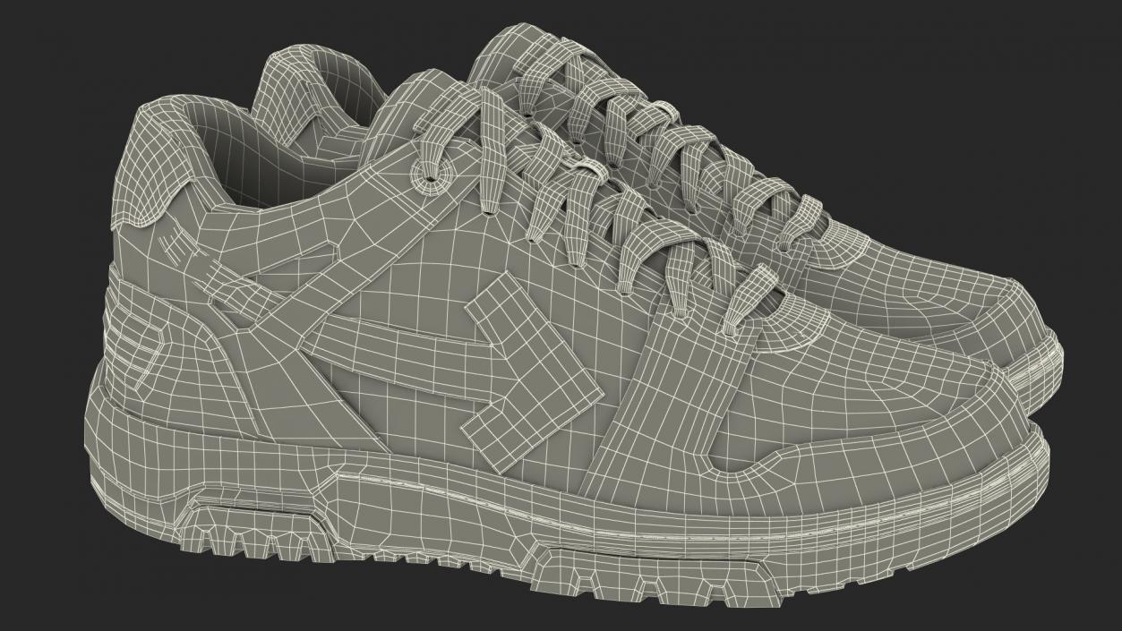 Off White Sneakers Black 3D model