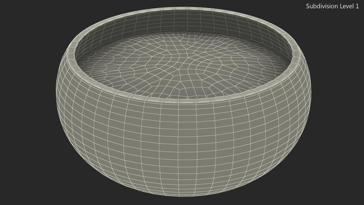 3D model Round Vase with Soil