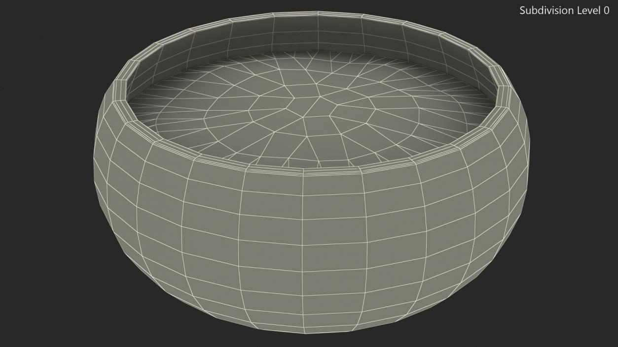 3D model Round Vase with Soil