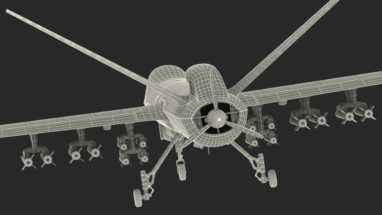 CH-5 Rainbow UAV Armed Rigged 3D model