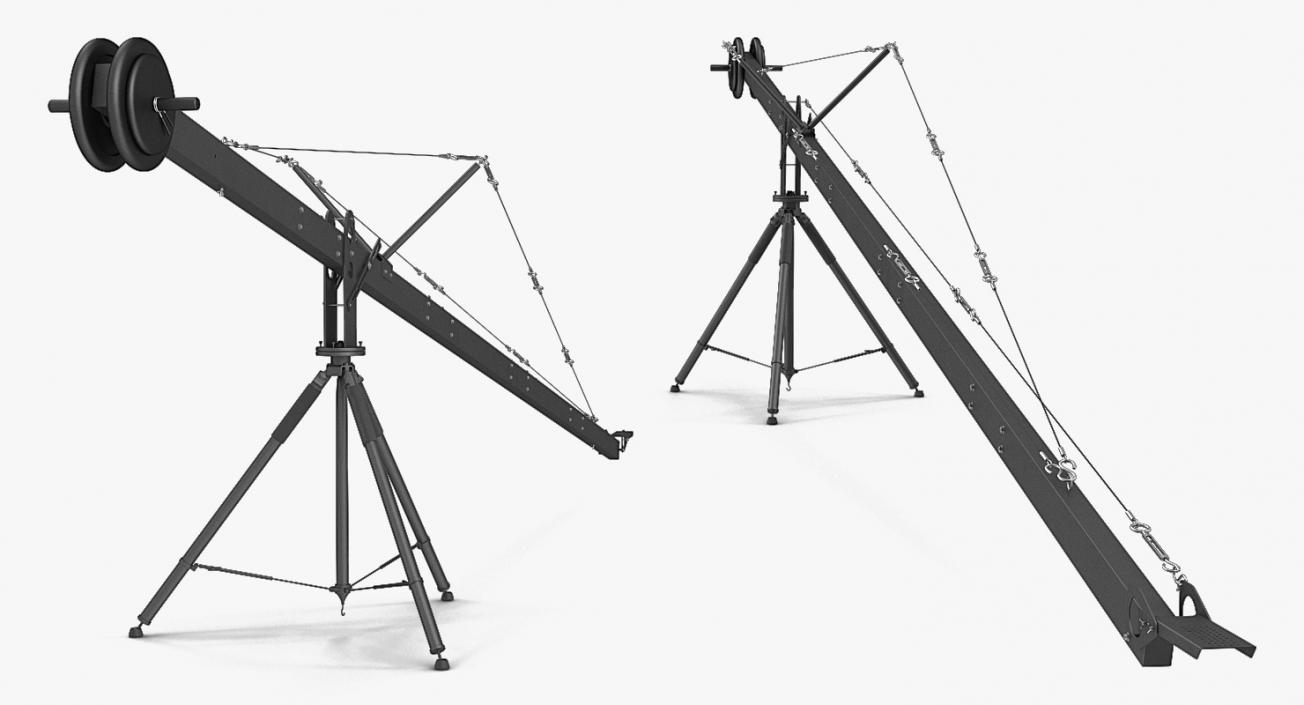 Camera Crane Rigged 3D model